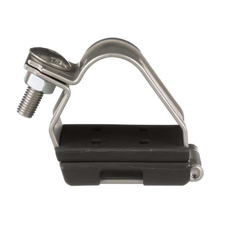 Panduit Cable Cleat, Stainless Steel, 2.40 in Bundle Dia., Natural, 2.48 in L, 10 PK CCSSTR5461-X